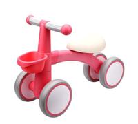 Alomejor Bicicleta de Entrenamiento para Niños Pequeños, Bicicleta de Equilibrio Infantil de Aleación de Aluminio y Manillar de TPU, for Aprendizaje Temprano y Juego Al Aire (Pink)