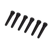 Alomejor Black Ebony Guitar Bridge Pin Conjunto para Mejorar la Calidad del Sonido y la Claridad para la Mayoría de las Guitarras Acústicas Pins Estándar de 6 Piezas para Accesorios