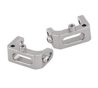 Alomejor Bloque de Ruedas Delanteras de Aleación de Aluminio, Accesorio de Actualización RC de Metal para Vehículos Todoterreno 4WD Optima Maxima 1/10, con Opciones Multicolores (Silver)