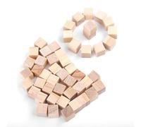 Alomejor Bloques de Madera Naturales Precisos, Juguete Artesanal de Madera Hecho a Mano, Duradero y Sólido, para Decoración del Hogar de Niños, 100 Uds. (10mm (50 piezas))