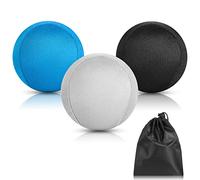 Alomejor Bolas de Entrenamiento para Dedos para Aliviar el Estrés, Ejercitador de Mano, Fuerza de Agarre, 3 uds., Bolas Grises, Negras y Azules para Ancianos y Profesores