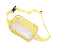 Alomejor Bolsa Bandolera Transparente, Riñonera Transparente de PVC Resistente Al Agua con Correa Transpirable Ajustable, para Deportes, Viajes, Gimnasio, Playa, Aeropuerto, Conciertos (Yellow)