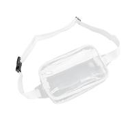 Alomejor Bolsa Bandolera Transparente, Riñonera Transparente de PVC Resistente Al Agua con Correa Transpirable Ajustable, para Deportes, Viajes, Gimnasio, Playa, Aeropuerto, Conciertos (White)