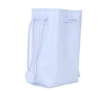 Alomejor Bolsa con Cordón de Cuero PU Almacenamiento Suave y a Prueba de Polvo para Cámaras e Impresoras de Película Instantáneas Viajeros 19,5 X 11,5 X 7, Cm (Blue)