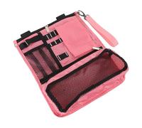 Alomejor Bolsa de Accesorios Deportivos, Tela Oxford Premium con 2 Compartimentos para 10-15 Pelotas 3-5 Herramientas Divot 10 Tees 3, Bolsa de Almacenamiento Portátil para Mochila de (Pink)