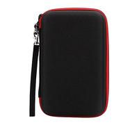 Alomejor Bolsa de Almacenamiento de Nailon TPU para Afeitadora Eléctrica QP2520/90/70, Estuche Organizador Duradero, Resistente Al Agua para Accesorios de Viaje para Hombres (negro rojo)