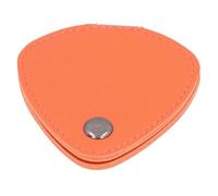 Alomejor Bolsa de Almacenamiento para Púas de Guitarra, 6 Ranuras, Bolsa para Púas de Cuero PU con Hebilla de Metal, para Guitarristas Entusiastas Principiantes (Orange)