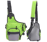 Alomejor Bolsa de Aparejo de Pesca Multi -Funcional Poliéster Bolso Hombro Al Aire para Senderismo y Entusiastas la Pesca (OD Verde)