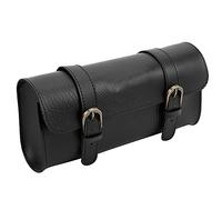 Alomejor Bolsa de Bicicleta Vintage, Bolsa de Sillín de Bicicleta de Cuero PU con Diseño de Hebilla para Soporte de Cintura y Guidón, Herramienta de Almacenamiento de Ciclismo Retro