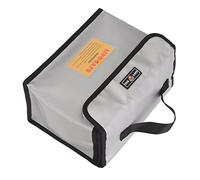 Alomejor Bolsa de Cierre de la Cremallera a Prueba Explosión la Batería Litio para Batería Drones Gris Resistente Al Fuego