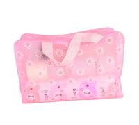 Alomejor Bolsa de Cosméticos Transparente Impermeable con Cremallera para Suministros de Baño, Bolsa de Aseo Duradera para Viajar, de Maquillaje Transparente para Mujeres, Material de PVC, 7,87 X