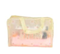 Alomejor Bolsa de Cosméticos Transparente Impermeable con Cremallera para Suministros de Baño, Bolsa de Aseo Duradera para Viajar, de Maquillaje Transparente para Mujeres, Material de PVC, 7,87 X