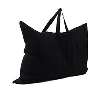 Alomejor Bolsa de Portafolios de Gran Capacidad, Lona Gruesa, Peso Ligero para Almacenamiento de Arte y Viajes, Bolsa de Transporte Negra de 38 X 26 Pulgadas para Suministros de Pintura, Documentos,