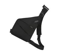 Alomejor Bolsa ligera para el pecho, bolsa multifuncional, mochila de hombro para hombres y mujeres, viajes al aire , ligera y cómoda, bolsillos multifuncionales, antirrobo, Black, Derecha