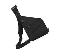 Alomejor Bolsa ligera para el pecho, bolsa multifuncional, mochila de hombro para hombres y mujeres, viajes al aire , ligera y cómoda, bolsillos multifuncionales, antirrobo, Black, Izquierda