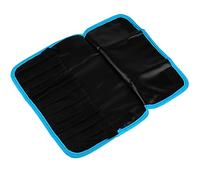 Alomejor Bolsa para Anzuelos de Pesca Bolsa de Señuelos de Pesca de PVC 31 X 22 Cm Plegable 12 Bolsillos de Almacenamiento Cierre de Gancho y Bucle Organizador de Aparejos Impermeable para (Blue)