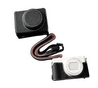 Alomejor Bolsa para Cámara ZV1F Funda Protectora de Cuero Sintético de Primera Calidad con Agarre Mejorado para Uso Diario, Incluye Correa para el Hombro (Black)