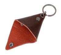 Alomejor Bolsa para Llavero con Púa de Guitarra, Funda Portátil Impermeable de Piel Sintética con Soporte para Púas de Guitarra Que Ofrece una Solución de Almacenamiento (Marron Oscuro)