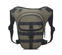 Alomejor Bolsa para Muslo, Correa Ajustable para Cintura y Pierna, 35-47 Pulgadas, Multifuncional, Impermeable, para Exteriores, con Correas MOLLE, para Montar, Senderismo, Despla (Green)