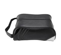 Alomejor Bolsa para Zapatos, Bolsa de Almacenamiento de Zapatos Portátil Resistente Al Agua de Cuero PU con Asa, para Viajes, Deportes y Uso Diario (Black)