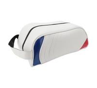 Alomejor Bolsa para Zapatos, Bolsa de Almacenamiento de Zapatos Portátil Resistente Al Agua de Cuero PU con Asa, para Viajes, Deportes y Uso Diario (White)