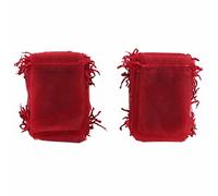 Alomejor Bolsas de Joyería Bolsas de Regalo con Cordón Transparente de 10x15 Cm para Bodas, 100 de Organza Portátiles de Malla de Regalo de Joyería para Decoración de Fiestas (rojo)