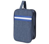 Alomejor Bolsía de Aseo Cosmética Bolsa de Viaje Organizador de Aseo de Aludos de Gran Capacidad Lienzo Impermeable con Separación en Seco Húmedo para Uso Diario Que Cumple con la Aerolínea