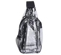 Alomejor Bolso Bandolera, Bolso de Pecho Transparente de PVC, Impermeable, Ideal para Senderismo y Conciertos, Pequeña Mochila Cruzada Ajustable para Hombres y Mujeres