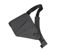 Alomejor Bolso de Hombro Multifuncional Bolso de Pecho para Hombres/Mujeres Diseño Liviano para Salidas de Viaje, Negro/Gris (Izquierda)