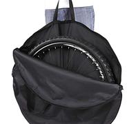 Alomejor Bolso Rueda Bicicleta, Bolsa para Cubo de Rueda de Repuesto, Accesorio Portátil para Ciclismo Urbano y Montaña, Compatible con Ruedas de Carretera y MTB - Negro