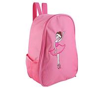 Alomejor Bolsos de Ballet, con Cremallera y Bordado de Bailarina Mochilas de Ballet, Agarre Superior y Bolso Adjunto for niñas en Clases y Presentaciones Diarias