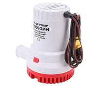 Alomejor Bomba de Sentina de 2000 GPH, Drenaje Sumergible Silencioso y Duradero para Estanque Marino, Piscina, Spa, Plástico Ligero, 5,98 X 5,08 X 4,25 Pulgadas (12V)