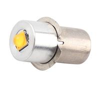 Alomejor Bombilla de Repuesto para Linterna LED, Alto Brillo, Larga Vida útil, Fácil Instalación para Luz de Trabajo de Emergencia, 1 Unidad, P13.5S, 3W (Blanco cálido)