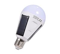Alomejor Bombilla LED Resistente Al Agua con Panel Solar para Acampar Al Aire Libre de Emergencia, Luz Portátil Ecológica para Viajes de Senderismo (12W)
