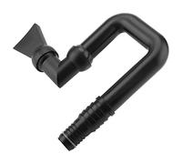 Alomejor Boquilla de Salida de Agua en Forma de U para Pecera, Giratoria Flexible Negra para Acuario, Bomba, Material Plástico