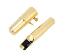 Alomejor Boquilla de Saxofón Alto, Boquilla de Saxofón Tenor de Latón para Profesionales y Principiantes con Timbre Brillante y Diseño Ergonómico 6 Tipos de Viento