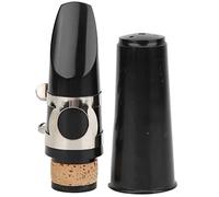 Alomejor Boquilla de Saxofón para Clarinete con Caña de Alta Calidad, Fácil de Soplar para Amantes de la Música, Color Negro