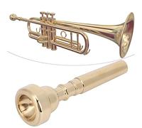 Alomejor Boquilla De Trompeta, Metal De Latón, Sonido Claro, Diseño Elegante, Ideal Para Músicos (Oro 3C)