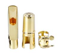 Alomejor Boquilla Profesional para Saxofón Alto, de Metal Chapado en Oro para una Proyección de Sonido Nítida, con Almohadillas, Ideal para Práctica Diaria, Actuaciones en Directo y (CAROLINA DEL SUR)