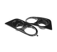 Alomejor Bordes de Luz Antiniebla Delantera Tapa de Vida Larga para E46 M3, 2 PCS Protección de Parachoques para el Automóvil -ssaschus (negro brillante)