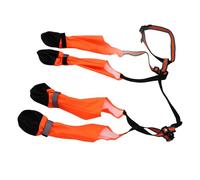 Alomejor Botas con Tirantes para Perros, Zapatos para Caminar Al Aire Libre, Transpirables y Ajustables, Protector de Patas para Perros, Color Naranja (L)