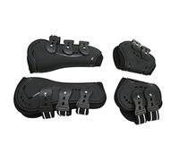 Alomejor Botas de Caballo, Diseño Frontal Abierto, Protectores de Piernas de Neopreno Que Absorben los Golpes, Entrenamiento y Espectáculo para Patas Delanteras y Traseras (Grande: Aprox.