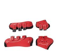 Alomejor Botas de Caballo Fetlock, Ligeras, Resistentes Al Desgaste, Transpirables, para Patas Traseras, Accesorios para Caballos, Color Rojo, 2 uds. (L)