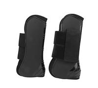 Alomejor Botas para Tendones de Caballo, Protectoras Ligeras para Saltar con de Correa de Liberación Rápida, para Entrenamiento de Caballos, Material PU (Un par de Patas Delanteras Grandes.)
