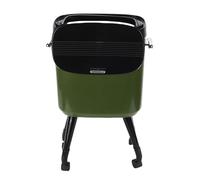 Alomejor Bote de Basura Estrecho de Gran Capacidad con Ruedas Giratorias para Cocina, Oficina, Baño, Sala de Estar, Bote de Basura Alto de 15 L (GREEN)