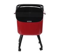 Alomejor Bote de Basura Estrecho de Gran Capacidad con Ruedas Giratorias para Cocina, Oficina, Baño, Sala de Estar, Bote de Basura Alto de 15 L (rojo)