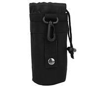 Alomejor Botella de agua Bolsa de cintura Bolsa de nylon Caldera Funda de botella antidesgaste para acampar Senderismo Viajes(black)