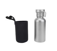 Alomejor Botella de Agua de Viaje, Botella de Camping de Metal a Prueba de Fugas, Diseño Aislado, 430 Ml 600 Ml 750 para Senderismo y Actividades Al Aire (430ml)