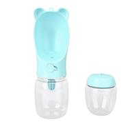 Alomejor Botella de Agua Portátil para Perros con Contenedor de Comida, Ligera para Actividades Al Aire Libre, Dispensador de Agua para Mascotas de Gran Capacidad para Perros Que Caminan (Blue)