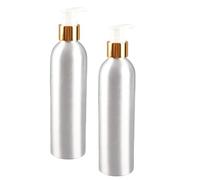 Alomejor Botella de Loción de Aluminio con Cabezal de Bomba, Botella Dispensadora de Muestra de Maquillaje Resistente Al Calor, Dispensador Portátil de 2 Piezas con Tapa Estilo Bomba Conveniente